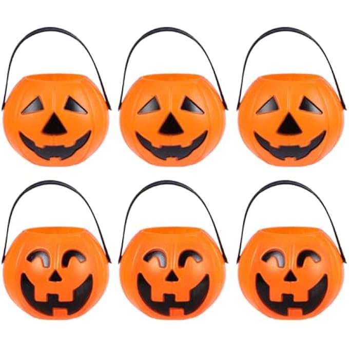 PUMPKIN BASKET PUMPKIN SHAPED BUCKET PUMPKIN CANDY HOLDER PUMPKIN BUCKET PUMPKIN CANDY BUCKET SWEET OR SOUR PORTABLE PUMPKIN BUCKET LARGE CANDY BUCKET HALLOWEEN CANDY - Image 1